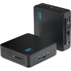 FutureNUC Intel® Celeron™ N100 Mini PC - Quadcore 3,4 GHz - 8 GB RAM, 256 GB SSD - Microsoft® Windows™ 11 Pro - Mini galddators - Intel UHD Graphics - Bluetooth 5.3 un Dual Wi-Fi