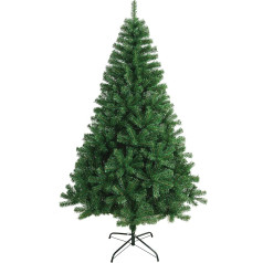 SOLAGUA NAVIDAD 617Tips Mākslīgā zaļā Ziemassvētku eglīte ar metāla atbalstu 150-240 cm (Zaļa, 180 cm)