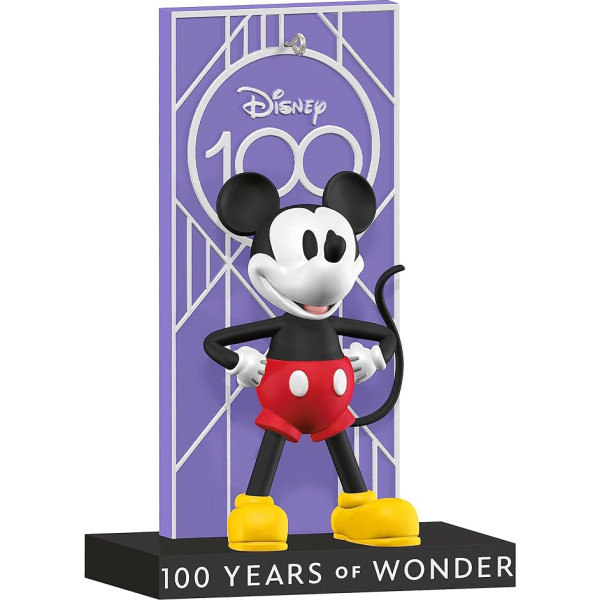 Hallmark Keepsake Disney 100 Years of Wonder Mickey Mouse Ziemassvētku rotājums 2023 Amazon Exclusive