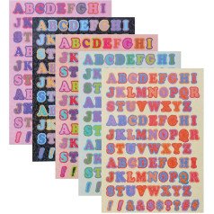 1320 Stück bunte Buchstaben-Aufkleber, selbstklebend, Alphabet-Buchstaben-Aufkleber, dekorativ, DIY, Basteln, Buchstaben, Zahlen, Aufkleber für Zuhause, Schule, Büro, DIY, Scrapbook, Wasserflaschen,