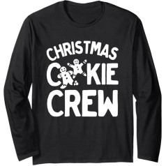 Cute Christmas Cookie Crew ģimenēm mazbērniem garām piedurknēm krekls