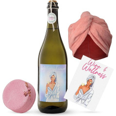 DDB Geschenkbox Wellness | Geburtstag | Präsentkorb | Spa Geschenke für Frauen | Premium-Wellness-Erlebnis | Wein Geschenkset