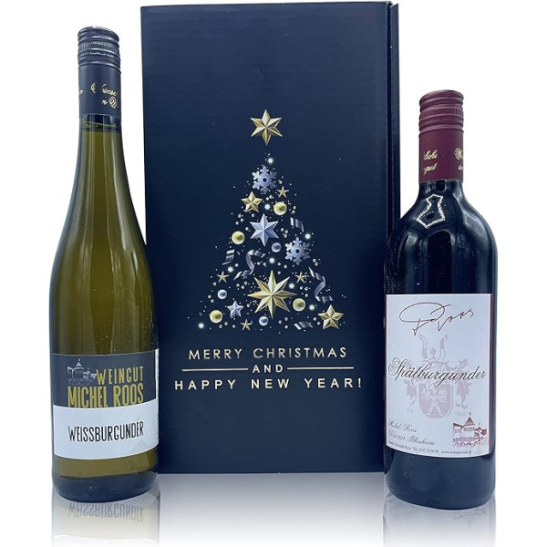 Geschenkset Wein Weihnachten trocken im Geschenkkarton - 2x0,75l