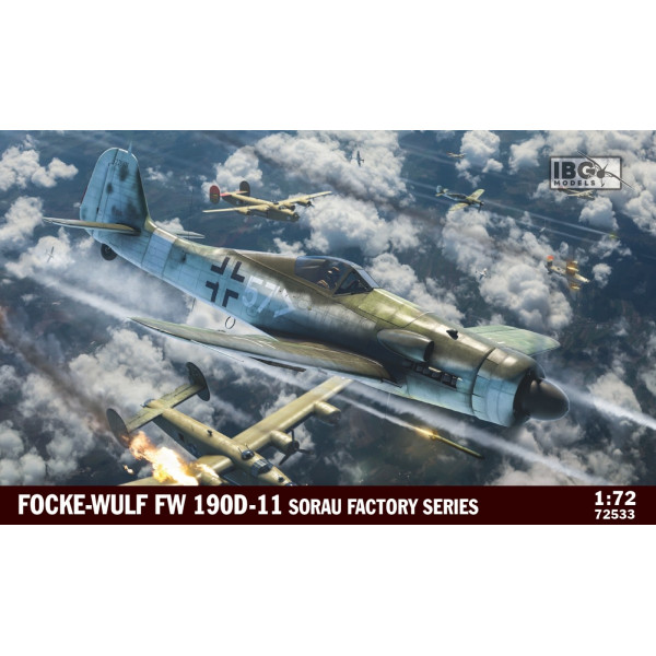 Plastmasas modelis fw 190 d11 sorau rūpnīcas sērija 1/72