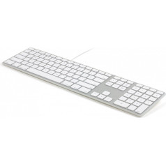 Alumīnija tastatūra mac hub 2xusb pelēka