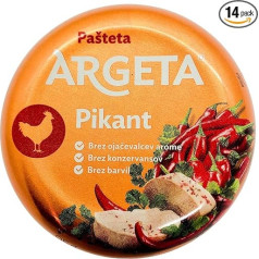 Patè Argeta be konservantų stiklinėje (Pate Picant 14 tūbelių po 95 g, 95 g) - Natūralus aromatas