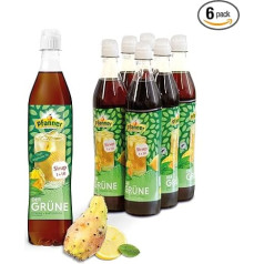 Pfanner The Green Lemon Cactus Pear Syrup - 6 x 700 ml dzērienu sīrups - sagatavo vairāk nekā 7 litrus ledus tējas - zaļā tēja (dizains var atšķirties)