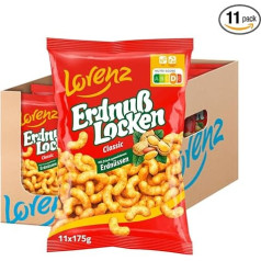Lorenz Snack World Peanut Curls Classic 11 gab. iepakojumā (11 x 175 g)
