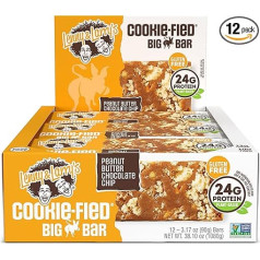 Lenny & Larry's The Complete Cookie-fied Big Bar (12 x 90 g) Zemesriekstu sviests ar šokolādes skaidiņām