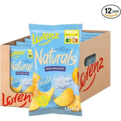 Lorenz Snack World Naturals viegli smalki sālīti 12 gab. iepakojumā (12 x 80 g)