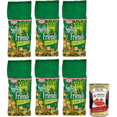 6 x Cameo Snack Friends Bar Mix, kliņģeru maisījums, sāļās uzkodas 1 kg maisā + Itālijas gardēžu Polpa di Pomodoro 400 g skārda