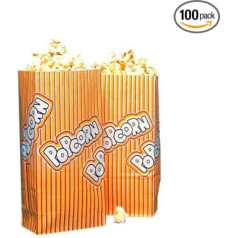 Popcorn Warmhaltetüte 75 g 1.3 litre 10.5 x 6 x 20.5 cm, 2-ply white/yellow/red (100)