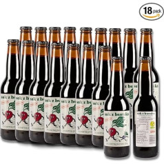 Iepakojums ar 18 (18 x 330 ml) biešu un upeņu sulas - Vegānu - Dārzeņu sula - Augļu sula - Biešu sula - Augstas kvalitātes sula - Augstas kvalitātes sula - Sulas apstrāde - Bez pievienotā cukura - Bez konservantiem
