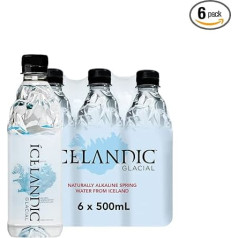 Icelandic Glacial dabīgais avota ūdens, 500 ml, 6 gab Islandes ledus ūdens, 6 gab Islandes ledus ūdens