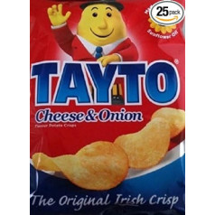 Tayto Cheese and Onion Crisps from Ireland (25 X 25g Packsts ) (Tayto Käse und Zwiebel Crisps aus Irland)