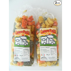 Макароны Camper Pasta, 2x 250 г Формовые макароны, макаронные изделия, украшения, автодом Delikatesse