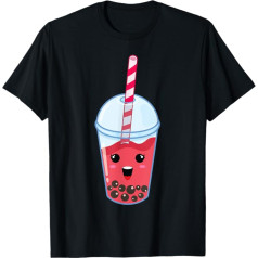 Kawaii Boba piena tēja Cute Watermelon Bubble Tea Lover Dāvanu T-krekls