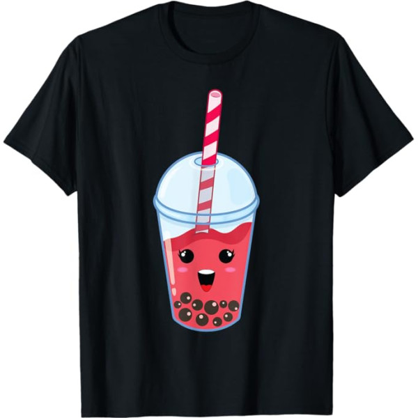 Kawaii Boba piena tēja Cute Watermelon Bubble Tea Lover Dāvanu T-krekls