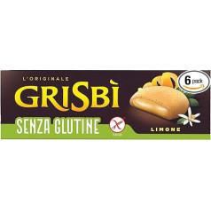 6 x Vicenzi Grisbi Lime Bezglutēna cepumu batoniņi ar citronu krēmu 150 g