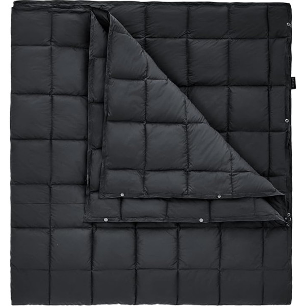 KingCamp Ultralight Travel Blanket Āra ūdensnecaurlaidīgs kompakts kempinga piknika ceļojums Black