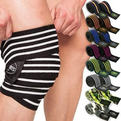 C.P.Sports Knee Support Knee Brace 200 cm - 250 cm T25 Extra Bez Velcro, Svara treniņi, Bodybuilding, Powerlifting, Vīrieši, Sievietes, Fitnesa pārsējs, Treniņš, Deadlifting, Svaru celšana, Kamuflāža