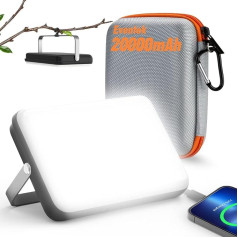 Eventek LED kempinga lampa 4000 lm, 20000 mAh Power Bank USB uzlādējama telts lampa līdz 144 stundām, IPX5 ūdensizturīga kempinga lampa ar 4 gaismas režīmiem lasīšanai, telts, makšķerēšanai, aptumšošanai