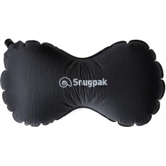 Snugpak Butterfly Neck Pillow WGTE kempingam, ceļošanai un atpūtai - piepūšams spilvens ar vieglu, mīkstu 70D neilona audumu, kompaktu izmēru, regulējamu komfortu un piepūšamo un aizveramo vārstu sistēmu