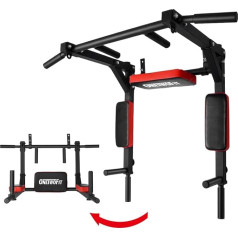 ONETWOFIT Heavy Duty daudzfunkcionāls Pull-Up stienis pie sienas, Pull-Up Bar treniņu stienis, Dip stacija mājas treniņiem, Power Tower treniņu svars līdz 200 kg OT126