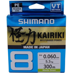 Shimano Kairiki 8, 300 metru, Mantis Green, Pīta aukla, 59WPLA68R0