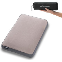 qeedo Comfortpillow Compact Memory Foam Camping Pillow, ceļojumu spilvens kempingam, ceļošanai ar automašīnu, vilcienu vai lidmašīnu, kompakts (26 x 8 x 8 cm)