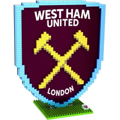 FOCO Oficiāli licencēts West Ham United FC BRXLZ Bricks 3D futbola kluba ģerboņa logo būvniecības komplekts