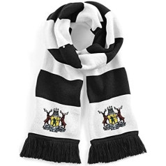 Old School Football Retro Notts County 1960s / 1970s Tradicionālā futbola šalle ar izšūtu logo