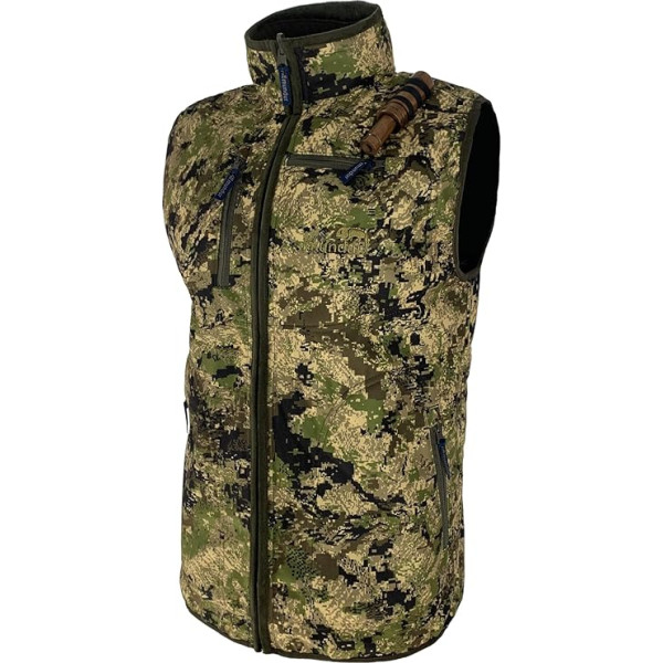 Pilna mundur Digital Green Camo un Blaze Camo Orange medību veste jaka atgriezeniska vīriešiem Windstop Waterproof