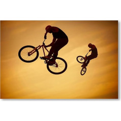 Postereck - 1322 - BMX Jump, Sports Bike Bike Fitness Freestyle - Plakāts Foto Plakāts Attēli Sienas Attēli - Kanva - 60.0 cm x 40.0 cm