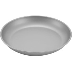 Lioaeust Titanium Plate āra piknika plate Titanium Plate apaļais galda trauks kempinga pārgājieniem piknika virtuvei 12/15/18cm (C)