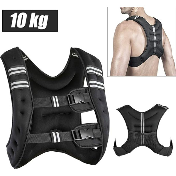 MAYMA Svara veste 10kg Regulējams svars spēka treniņu fitnesam Melns Vīrieši Vīrieši Sievietes Skrējiens Skrējiens Skrējiens Staigāšana Trenažieru zāle Spēka treniņš