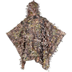 AUSCAMOTEK 3D Leafy Poncho Ghillie Suit Kamuflāžas apmetnis apmetnis briežu medībām ar briežu Turciju