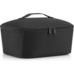 reisenthel Coolerbag M Kabatas dzesēšanas soma ar ārējo materiālu, kas izgatavots no pārstrādātām PET pudelēm. Ideāli piemērots pusdienām ceļā, melns, iepirkumu maisiņi