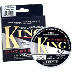 COLMIC King aukla, 100% fluorokarbons, ražota Japānā, 50 m, 0.200 mm, 0.200 mm