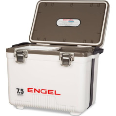 ENGEL Cool Box 7,5 qt (7,1 litra) hermētiska, hermētiska, pārnēsājama dzesēšanas kaste kempingam, makšķerēšanai, pārgājieniem, maza cieta apvalka dzesēšanas kaste vīriešiem un sievietēm