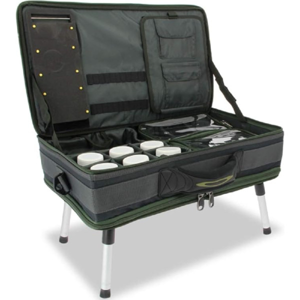 ELKO 2000 Carp Bivvy Table System Tackle Bag with Many Accessories Jaunums