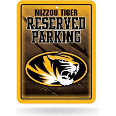 Rico Industries NCAA Missouri Tigers Carbon Fiber Parking Sign Ideal for Man Cave Bedroom Office Home Decor