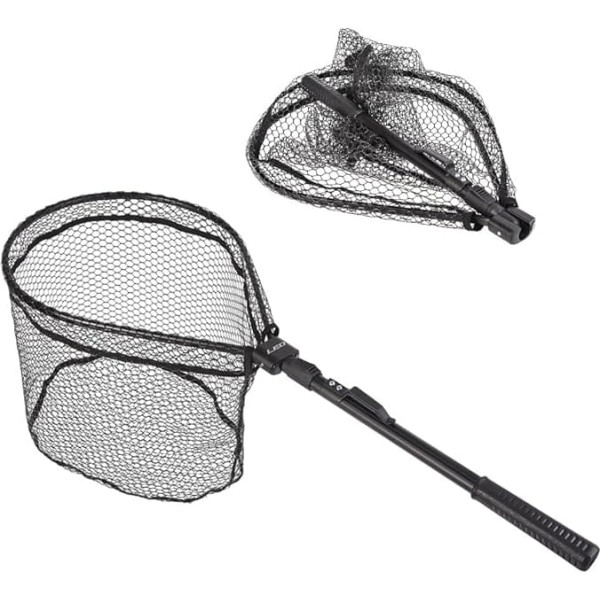 Makšķerēšana izkraušanas Net Portable Foldable Lightweight Net Nylon Mesh Makšķerēšana Brail Net Aluminium Alloy Frame Makšķerēšana Catch Release Net Fly Makšķerēšanas iekārtas