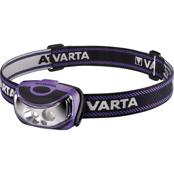 Varta āra sporta galvas gaisma, melna, violeta, -