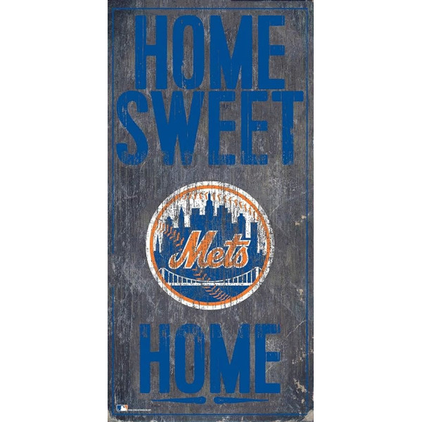 Fan Creations MLB New York Mets Unisex New York Mets Home Sweet Home Sign Komandas krāsa 6x12