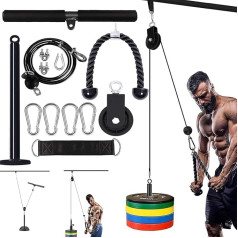 Kugooyi kabeļu trīšu fitnesa, lat pulldown roku spēka treniņš bicepss muguras apmācības ierīce DIY lat pulldown torņa piederumi sporta aprīkojuma fitnesa aprīkojuma trīšu trenažieri spēka treneris