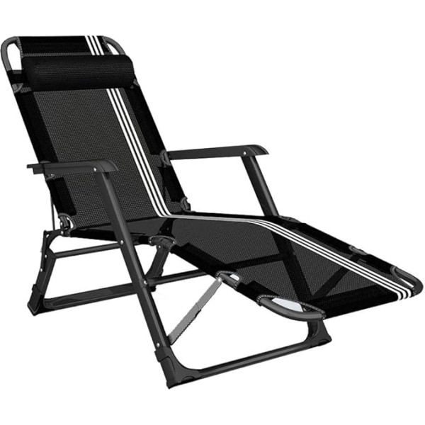 SGSG Black Zero Gravity Recliner Patio klāja krēsli | Klāja krēsli saliekamie Heavy Duty klāja krēsli | Āra klāja krēsli pieaugušajiem pagalmā baseins