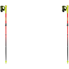 Leki Ultratrail Fx Junior Yellow / Red - Vieglas, regulējamas bērnu karbonizētās pastaigu nūjas izmērs 95-110 cm - krāsa Naturalcar