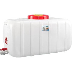 YXCUIDP Avārijas āra ūdens muca, lietus tvertne ar krānu, 25L/50L/75L/100L/150L/200L/300L ūdens tvertnes uzglabāšanas konteiners, balts ūdens uzglabāšanas spainis, pārtikas kvalitātes plastmasa