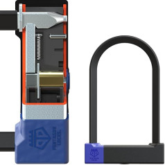 PENTAGON Bike U Lock - patentēta lieljaudas velosipēdu U slēdzene - īpaši viegla, pārdota droša zelta velosipēdu drošības D slēdzene ar atslēgām velosipēdiem elektriskajiem velosipēdiem